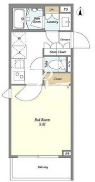 ウェルスクエア初台 306 間取り図