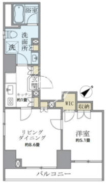 プランドール水天宮 1206 間取り図