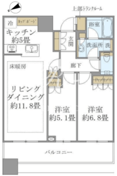 ブリリアタワーズ目黒 S-3503 間取り図