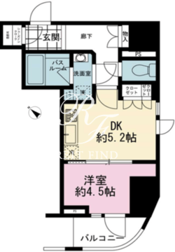 ライオンズミレス蔵前 804 間取り図