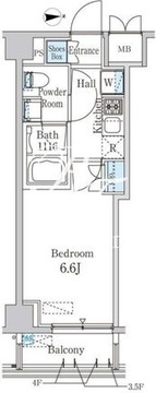 スタイリオ渋谷南平台 505 間取り図