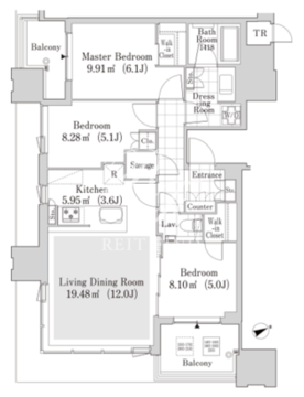 大崎ガーデンレジデンス 2003 間取り図