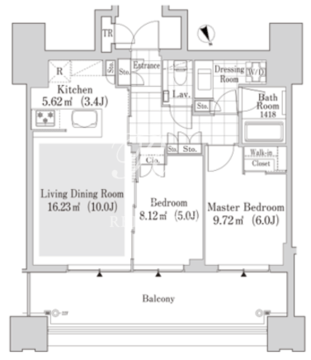 大崎ガーデンレジデンス 2212 間取り図