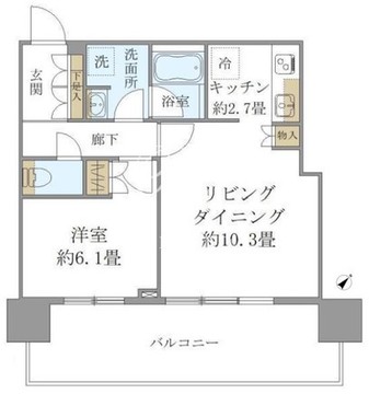 ブリリアタワー浜離宮 1808 間取り図
