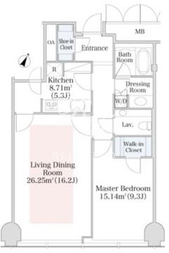 プラティーヌ西新宿 806 間取り図