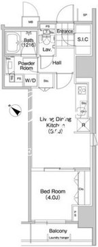 コンフォリア蒲田 1414 間取り図