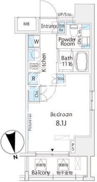 ベルビュー浅草橋 309 間取り図