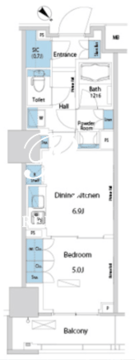 パークアクシス滝野川ラブリーズ 1507 間取り図