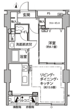 東雲キャナルコートCODAN 11-310 間取り図