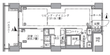 東雲キャナルコートCODAN 16-1407 間取り図