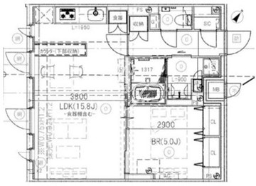 ジェノヴィア新大塚 403 間取り図