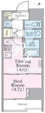 クレストコート蔵前レジデンス 1102 間取り図
