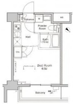 プラウドフラット戸越公園 324 間取り図