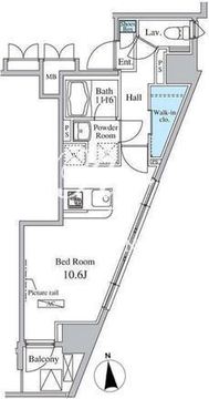 SK-ONE市ヶ谷 1103 間取り図