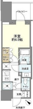 プラウド五反田 405 間取り図