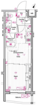 ザ・プレミアムキューブG東中野 314 間取り図