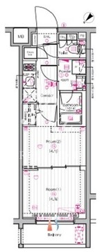 ザ・プレミアムキューブG東中野 330 間取り図