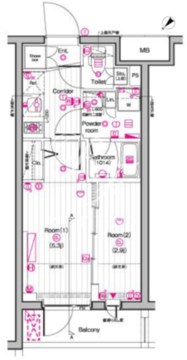 ザ・プレミアムキューブG東中野 429 間取り図