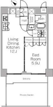 プラウドフラット三軒茶屋2 103 間取り図