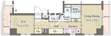 ガーデニア　ヴィラ 201 間取り図