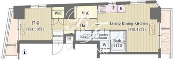ガーデニア　ヴィラ 402 間取り図