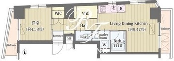 ガーデニア　ヴィラ 302 間取り図