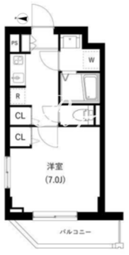 クレヴァンス神楽坂 304 間取り図