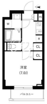 クレヴァンス神楽坂 403 間取り図