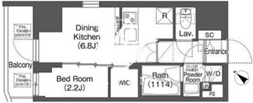 コンフォリア東大井2 403 間取り図