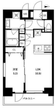 アーバンパーク浅草2 208 間取り図