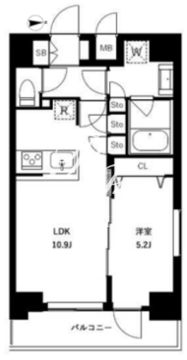 アーバンパーク浅草2 407 間取り図