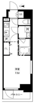 アーバンパーク浅草2 501 間取り図