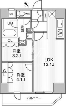 コンフォリア・リヴ千住 1102 間取り図