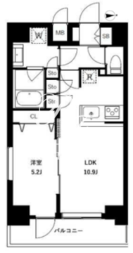 アーバンパーク浅草2 708 間取り図