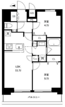 アーバンパーク浅草2 1001 間取り図