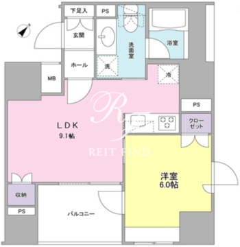 コンフォリア池袋DEUX 203 間取り図