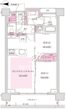 ディームス東陽町 702 間取り図