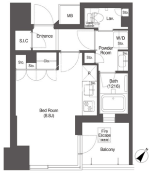 コンフォリア新中野 416 間取り図