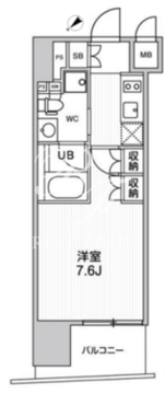ウィーヴプレイス浅草サウス 203 間取り図