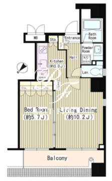 クリアウォータ芝 601 間取り図