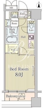 ロングアイランド恵比寿 603 間取り図