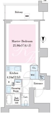 中野ステーションレジデンス 1011 間取り図