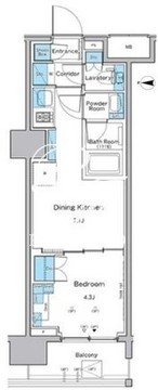 ルフォンプログレ品川戸越 603 間取り図