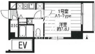 ドゥーエ西大島3 1001 間取り図