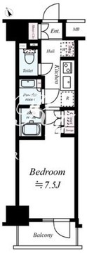 デュオステージ蒲田 402 間取り図