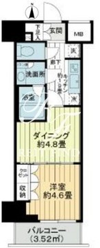 デュオステージ蒲田 1306 間取り図