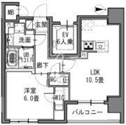 エスレジデンス新御徒町イースト 503 間取り図