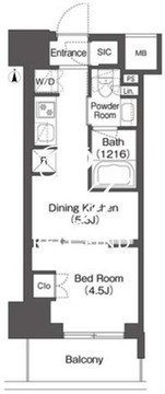 コンフォリア東新宿 1111 間取り図