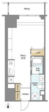 HF上野レジデンスイースト 1303 間取り図