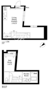 メゾンドエス 102 間取り図